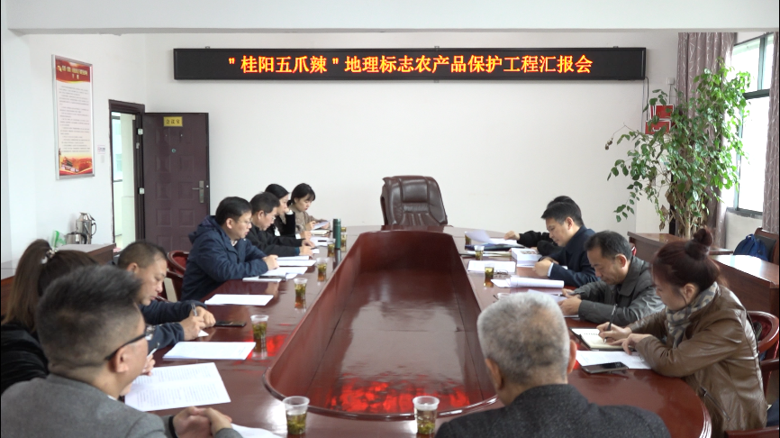 省考评组来我县考评“桂阳五爪辣”农产品地理标志保护工程项目