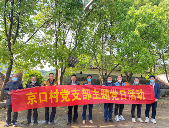 樟市镇京口村开展“主题党日+环境卫生自查”活动