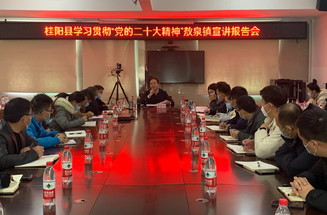 深入学习贯彻党的二十大精神    县领导到敖泉镇宣讲党的二十大精神