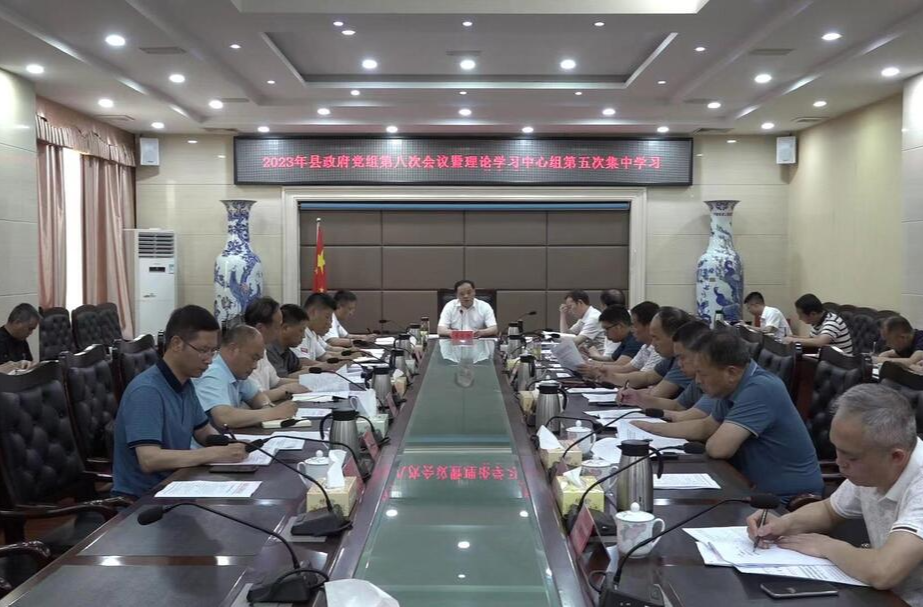 李志强主持召开2023年县政府党组第八次会议暨理论学习中心组第五次集中学习
