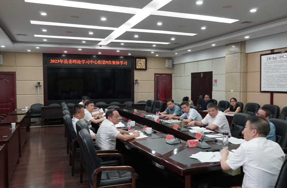 2023年县委理论学习中心组举行第9次集体学习