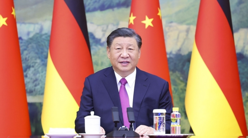习近平同德国总理朔尔茨举行视频会晤