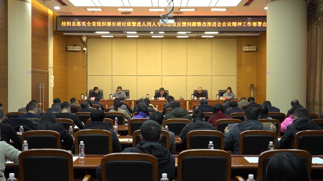 我县召开落实全省组织部长研讨班暨选人用人专项检查反馈问题整改推进会会议精神工作部署会