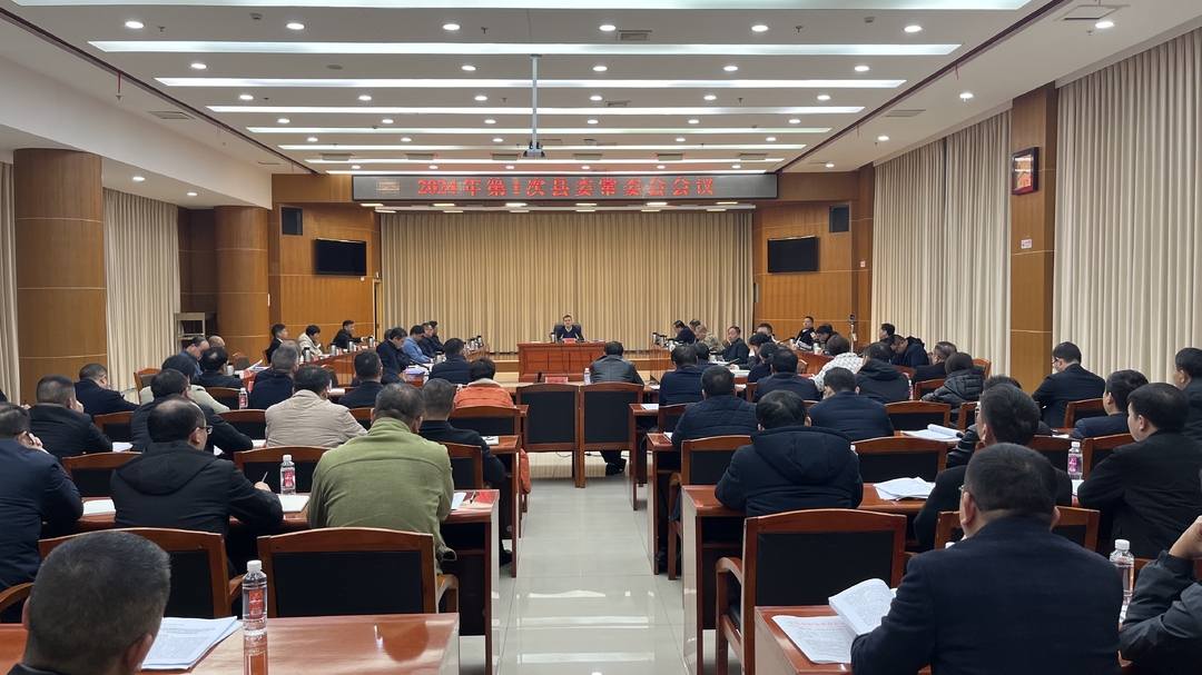巫初华主持召开2024年第1次县委常委会会议