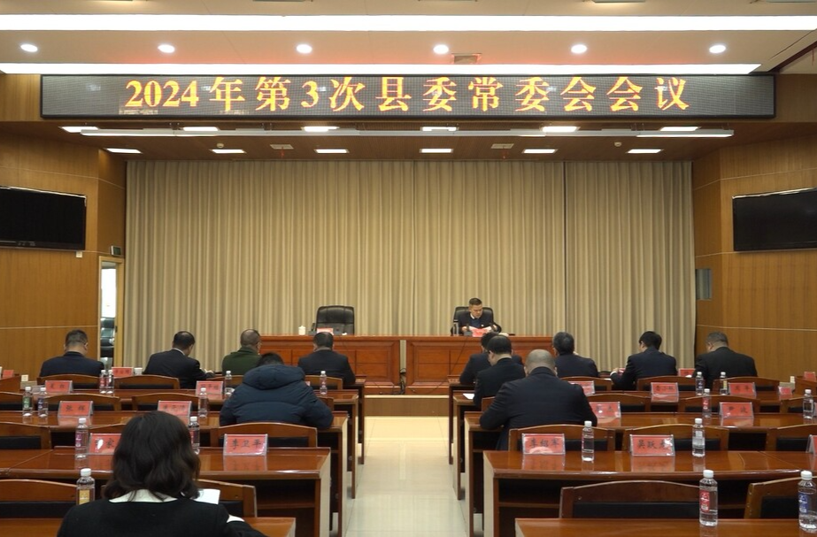 巫初华主持召开2024年第3次县委常委会会议