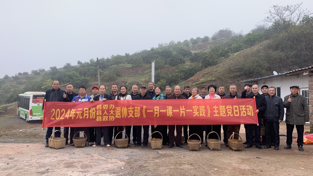 县委办、县人大、县政协退休干部职工党支部开展主题党日活动