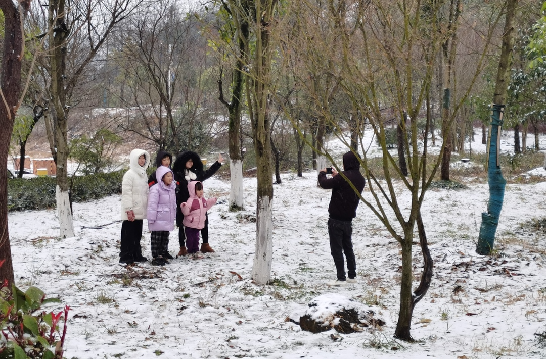 我县迎来2024年第一场初雪