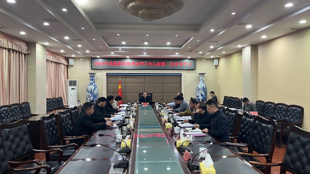 【快讯】李志强主持召开2024年县政府党组理论学习中心组第二次集中学习 