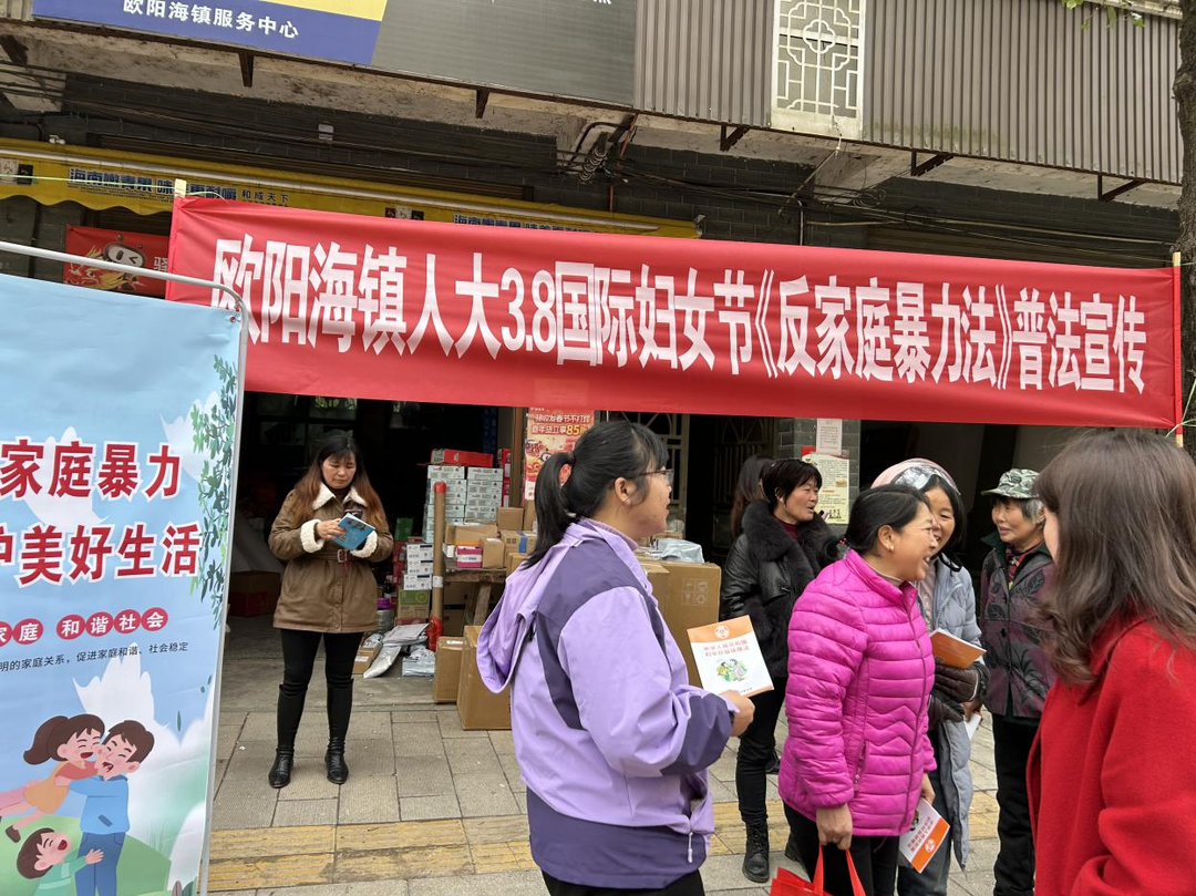 欧阳海镇人大：开展反对家庭暴力普法宣传活动