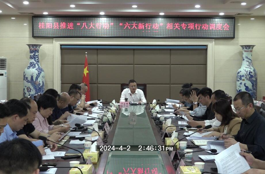 我县推进“八大行动”“六大新行动”相关专项行动调度会召开