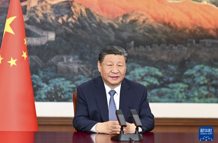 中国、吉尔吉斯斯坦、乌兹别克斯坦三国元首视频祝贺中吉乌铁路项目三国政府间协定签署