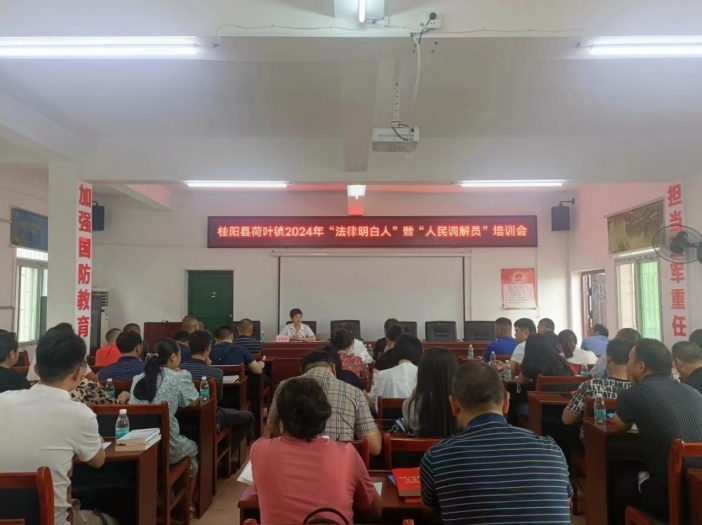 荷叶镇开展“法律明白人”暨人民调解员培训活动