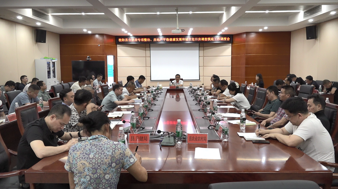 我县召开自建房专项整治、房地产平稳健康发展和城市危旧房调查摸底工作调度会