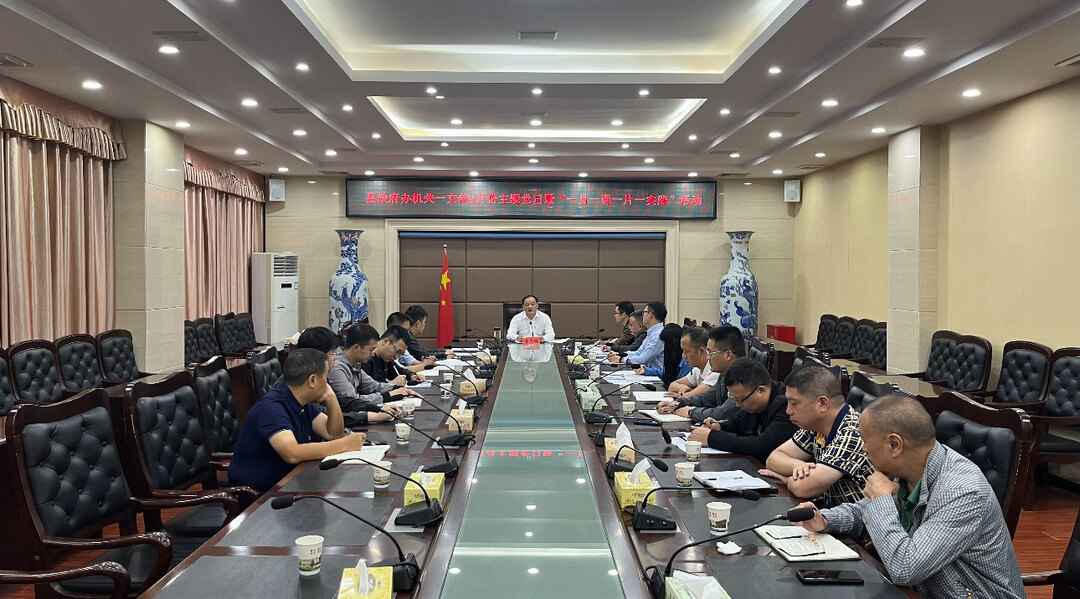 县政府办机关一支部开展9月份主题党日暨“一月一课一片一实践”活动