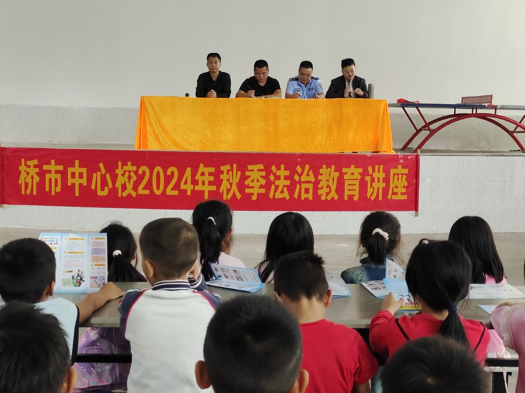 桥市乡：法治宣传进校园 讲好“开学第一课”