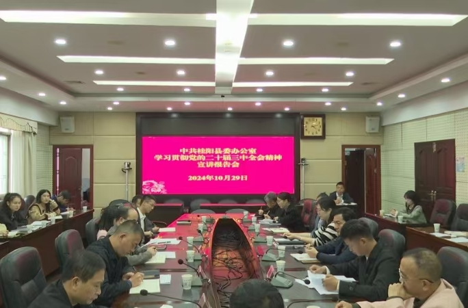 学习贯彻党的二十届三中全会精神|县委宣讲团到县委办宣讲