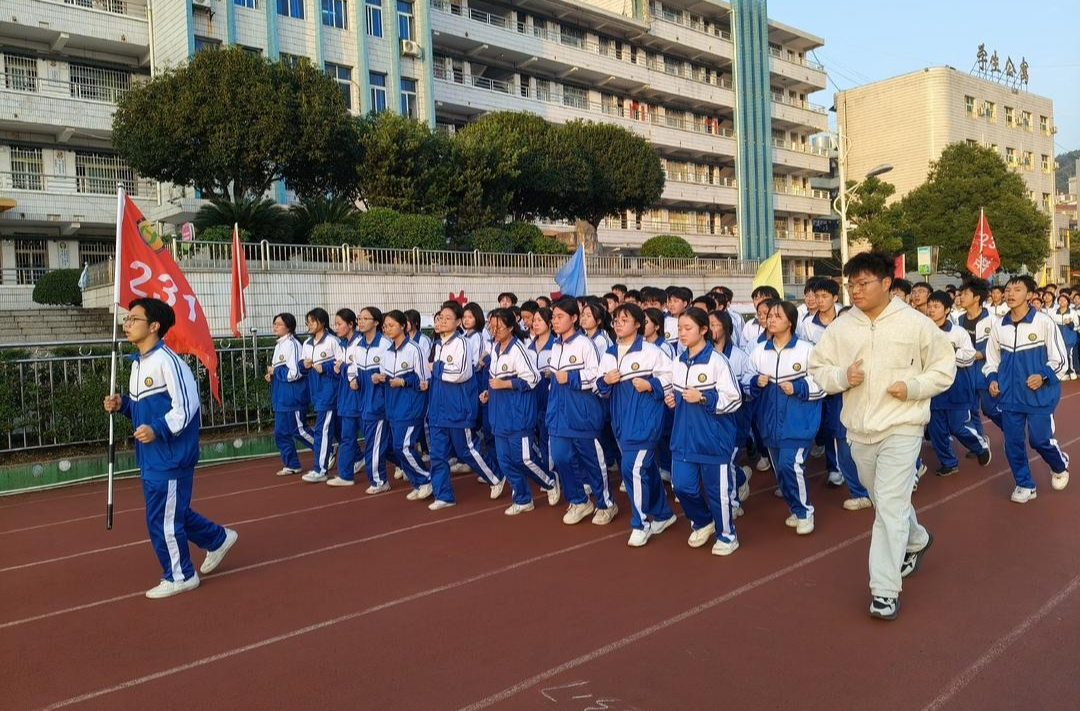 桂阳三中举行第四届跑操比赛
