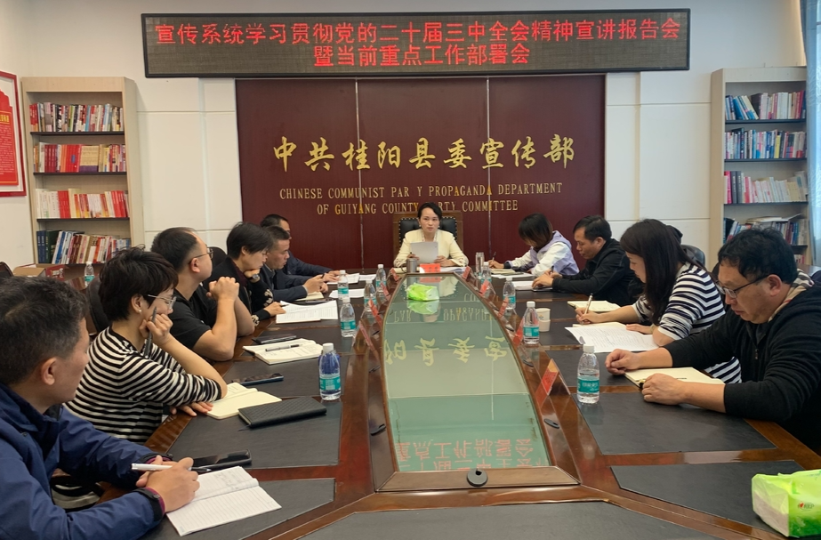 学习贯彻党的二十届三中全会精神 | 宣传系统学习贯彻党的二十届三中全会精神宣讲报告会暨当前重点工作部署会召开