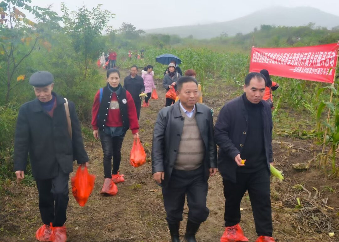 县老年大学书画班学员举行户外团建活动 助力乡村振兴