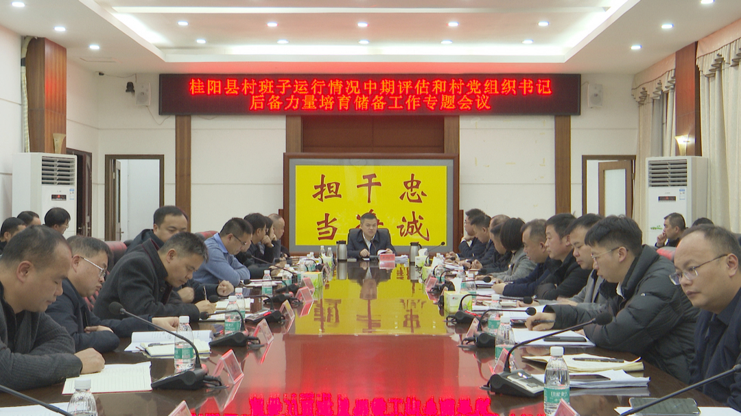 ﻿全县村班子运行情况中期评估和村党组织书记后备力量培育储备工作专题会议召开