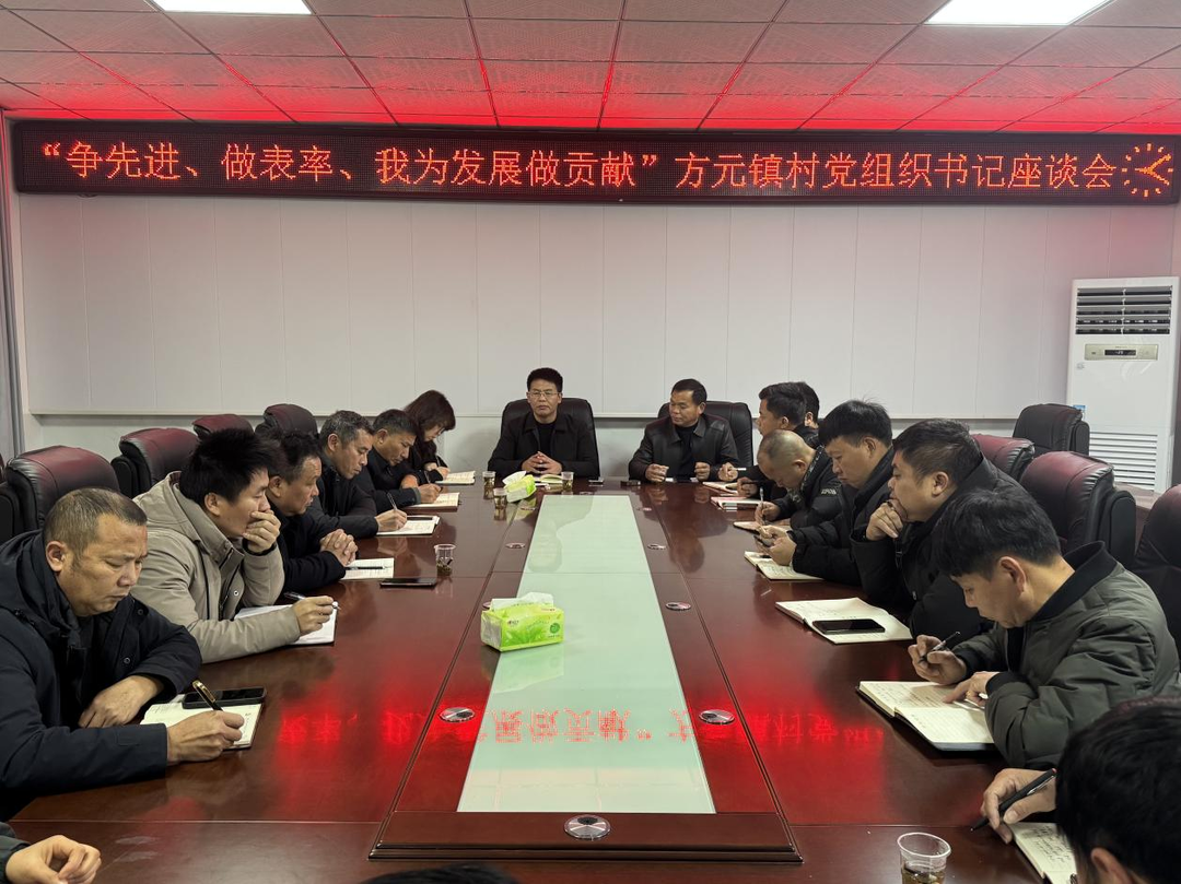 党建引领促发展 凝心聚力谱新篇——方元镇召开“争先进、做表率、我为发展做贡献”村党组织书记座谈会