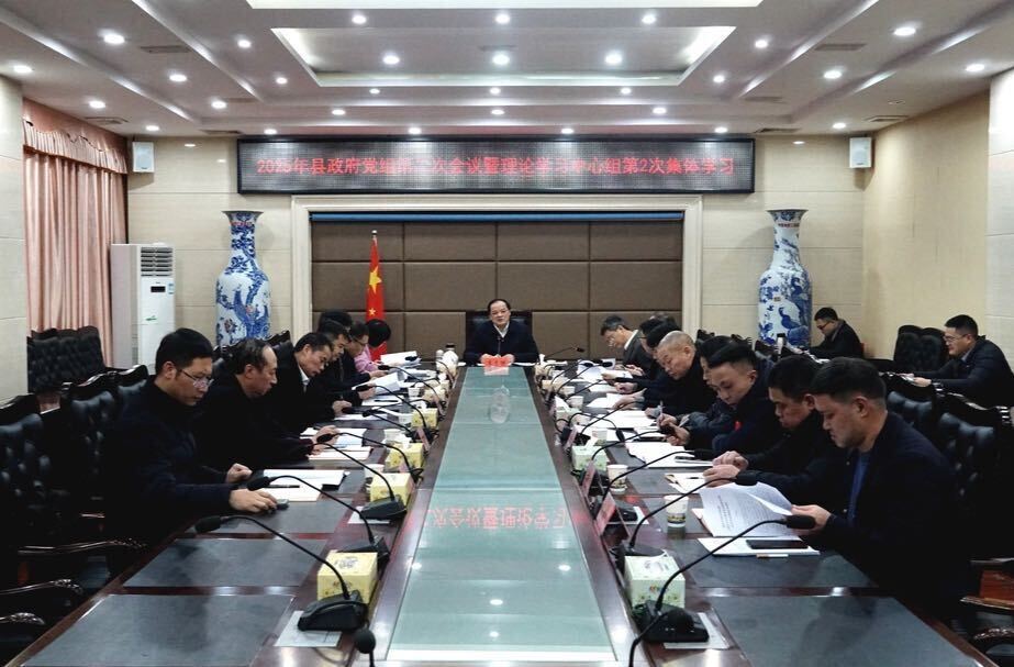 李志强主持召开2025年县政府党组第二次会议暨理论学习中心组第2次集体学习