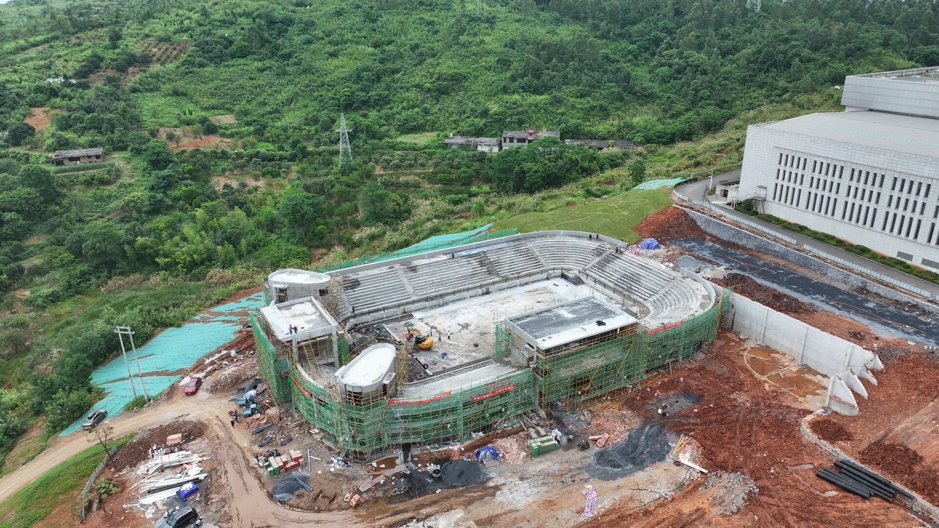 关注省村BA大赛丨桂阳县室外灯光篮球场即将完工  月底交付使用