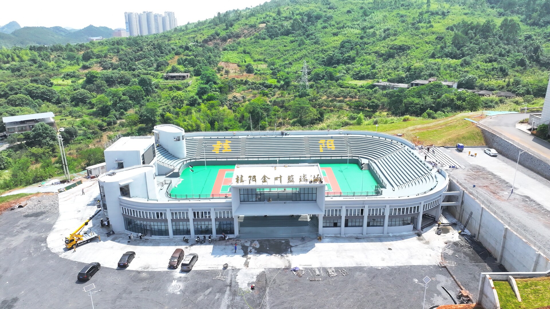 2025年湖南省和美乡村篮球大赛（村BA）丨大赛开赛在即 桂阳金叶篮球场即将竣工验收