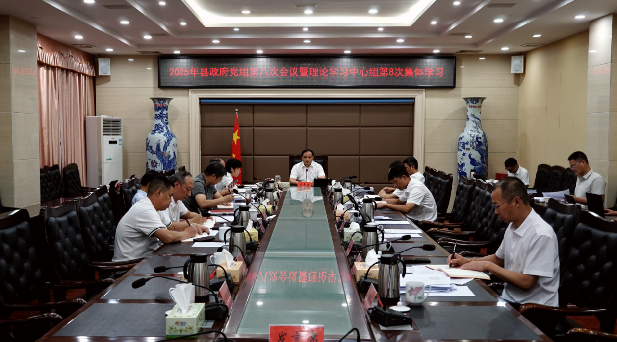李志强主持召开2025年县政府党组第八次会议暨理论学习中心组第8次集体学习