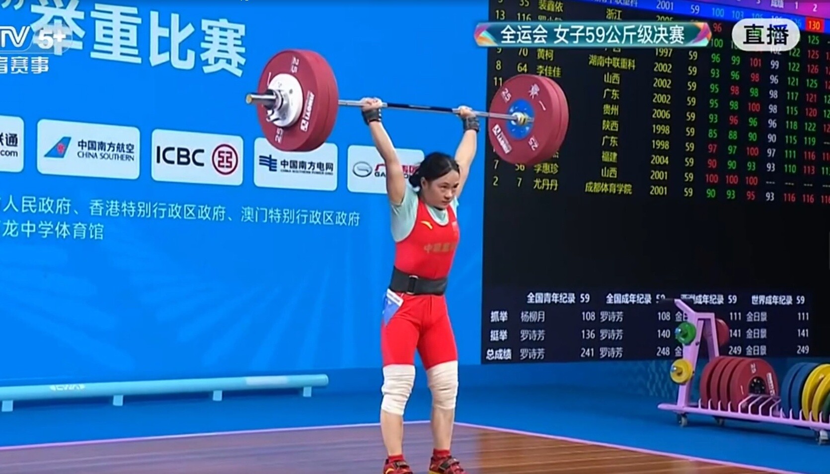 冠军之城丨桂阳籍运动员罗诗芳“十五运”女子59公斤级举重夺冠