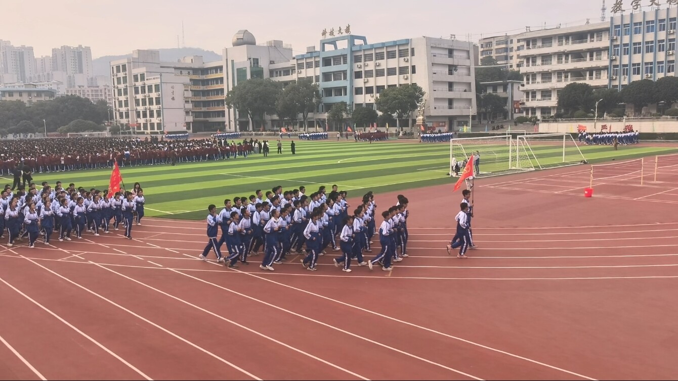 桂阳三中举行第五届跑操比赛