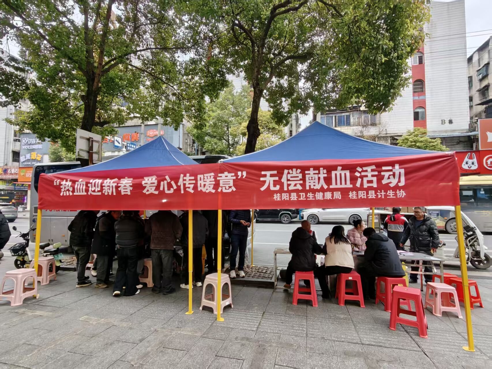 我县组织开展无偿献血活动