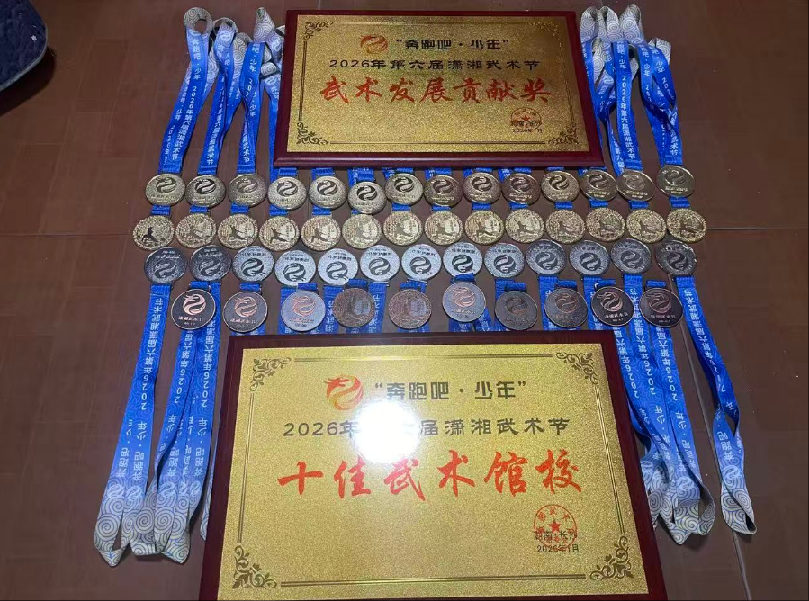 冠军之城丨我县武术小将在潇湘武术节豪取28金载誉而归