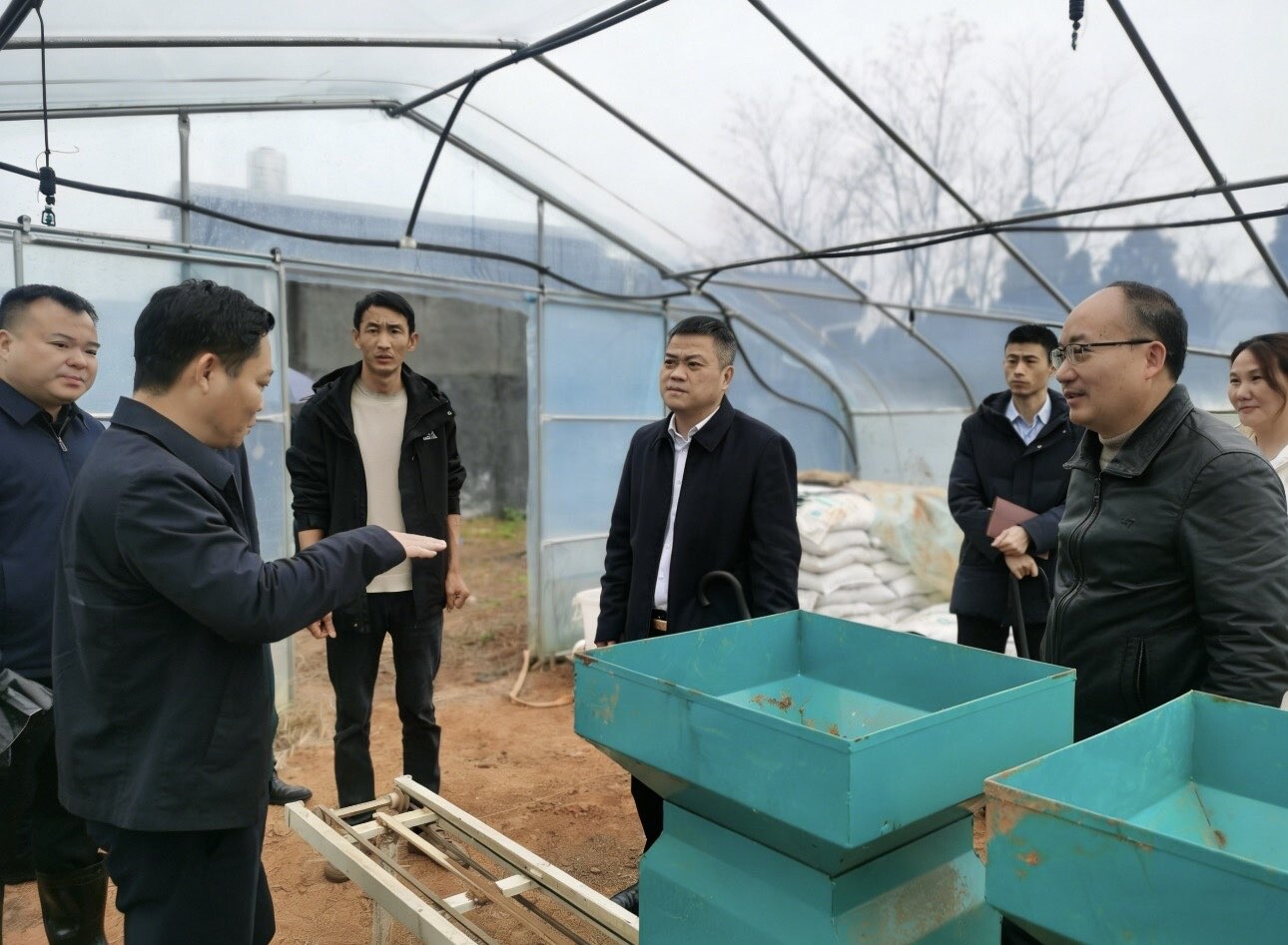 巫初华调研高标准农田建设、春耕备耕、烤烟育苗等工作