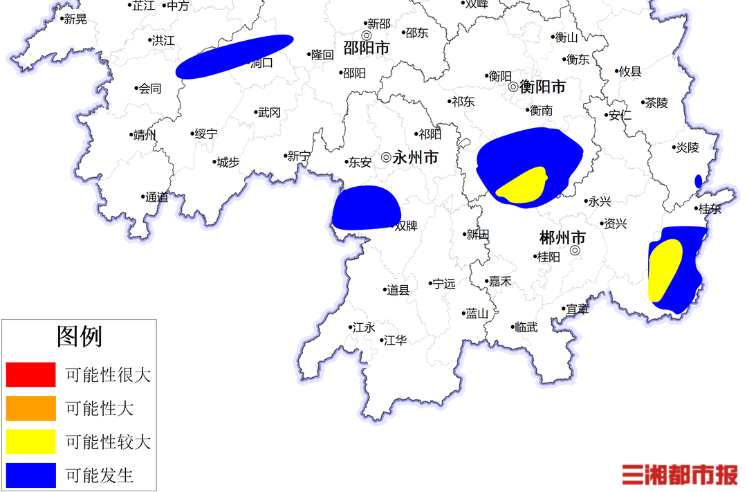 湖南发布山洪灾害风险预警，6市需加强防范