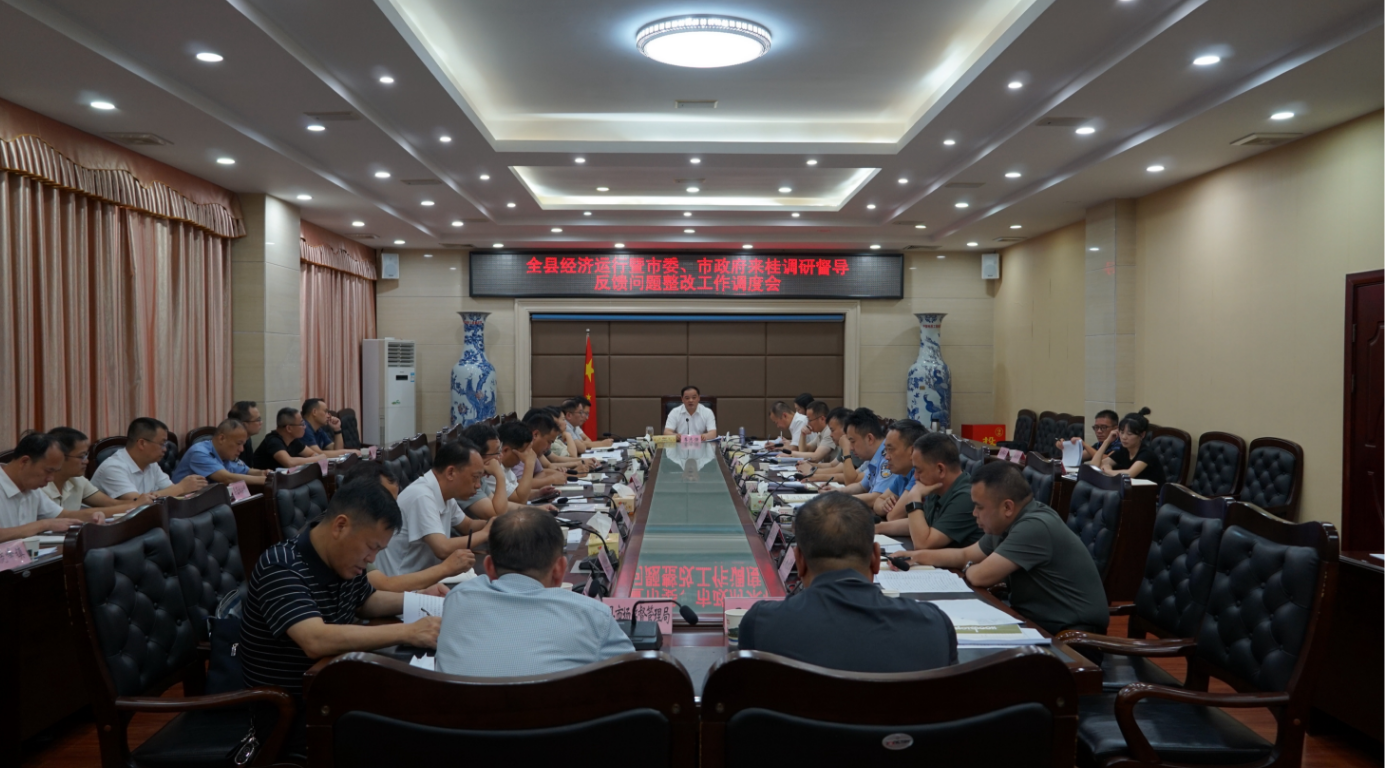 ​全县经济运行暨市委、市政府来桂调研督导反馈问题整改工作调度会召开