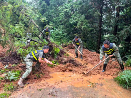 台风“沙德尔”致强降雨 莲塘镇民兵奋战抢险救灾一线